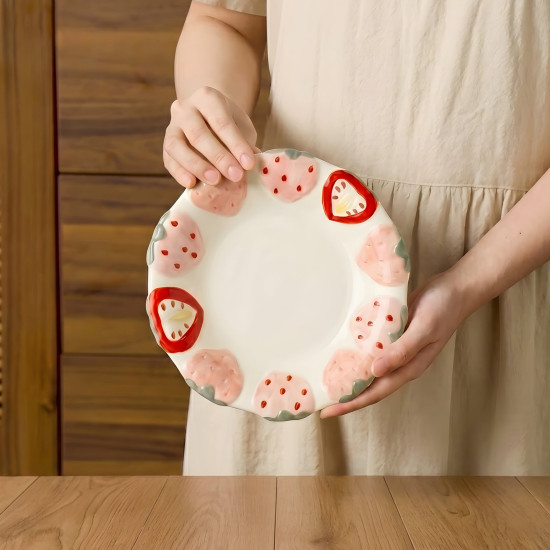 Strawberry Pattern Porcelain Plate